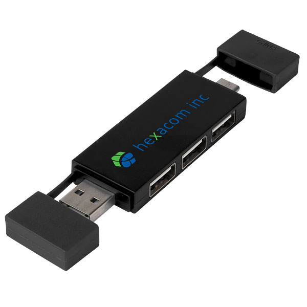 Mulan Dual 3 Port USB Hub - Full Colour